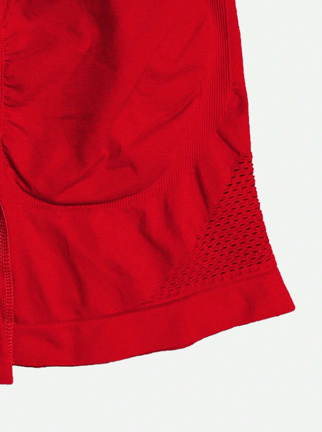 SHEIN Sport Studio Pantalones cortos deportivos sin costuras de cintura ancha sólida, pantalones cortos de sudor, pantalones cortos de gimnasia