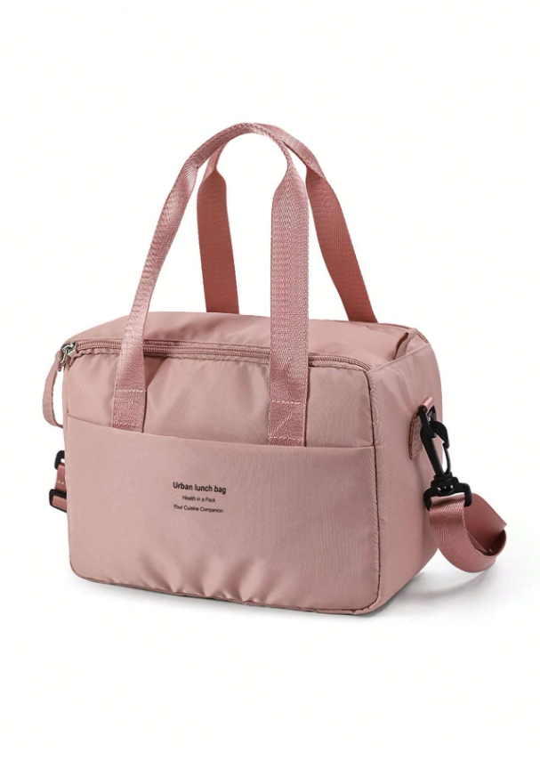 Bolsa de mano para almuerzo Bolsa de almuerzo de alta calidad Bolsa de aislamiento de gran capacidad a prueba de agua con forro de aluminio Correa de hombro ajustable desmontable Aislada