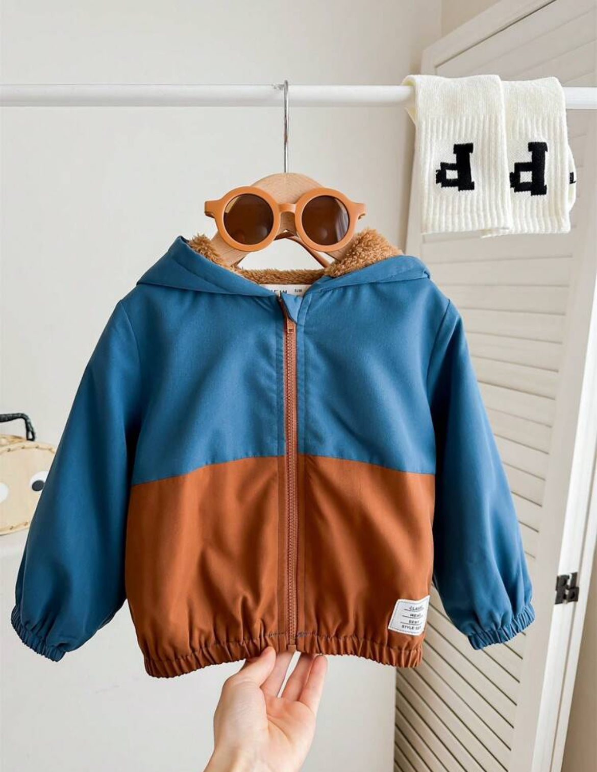 SHEIN Chaqueta con capucha y cremallera, ropa de otoño/invierno
