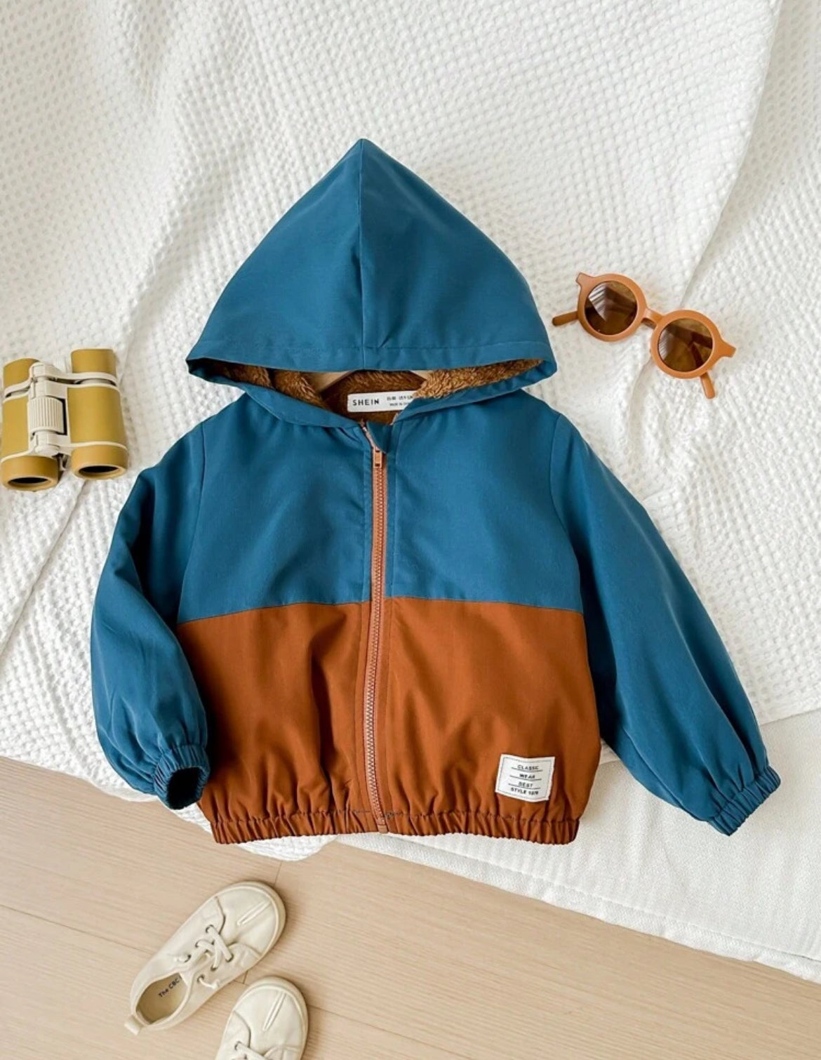 SHEIN Chaqueta con capucha y cremallera, ropa de otoño/invierno