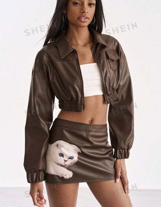 MUSMIN Chaqueta corta de unicolor de manga larga para mujer, diseñada para primavera y otoño, ropa de mujer de otoño e invierno